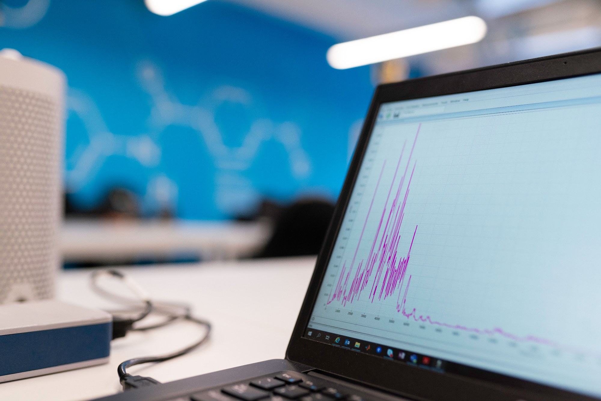 Concept visual: a performance graph on a laptop screen